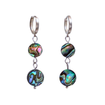 Cascading Tide Circlet Earrings Sterling Silver Abalone Shell