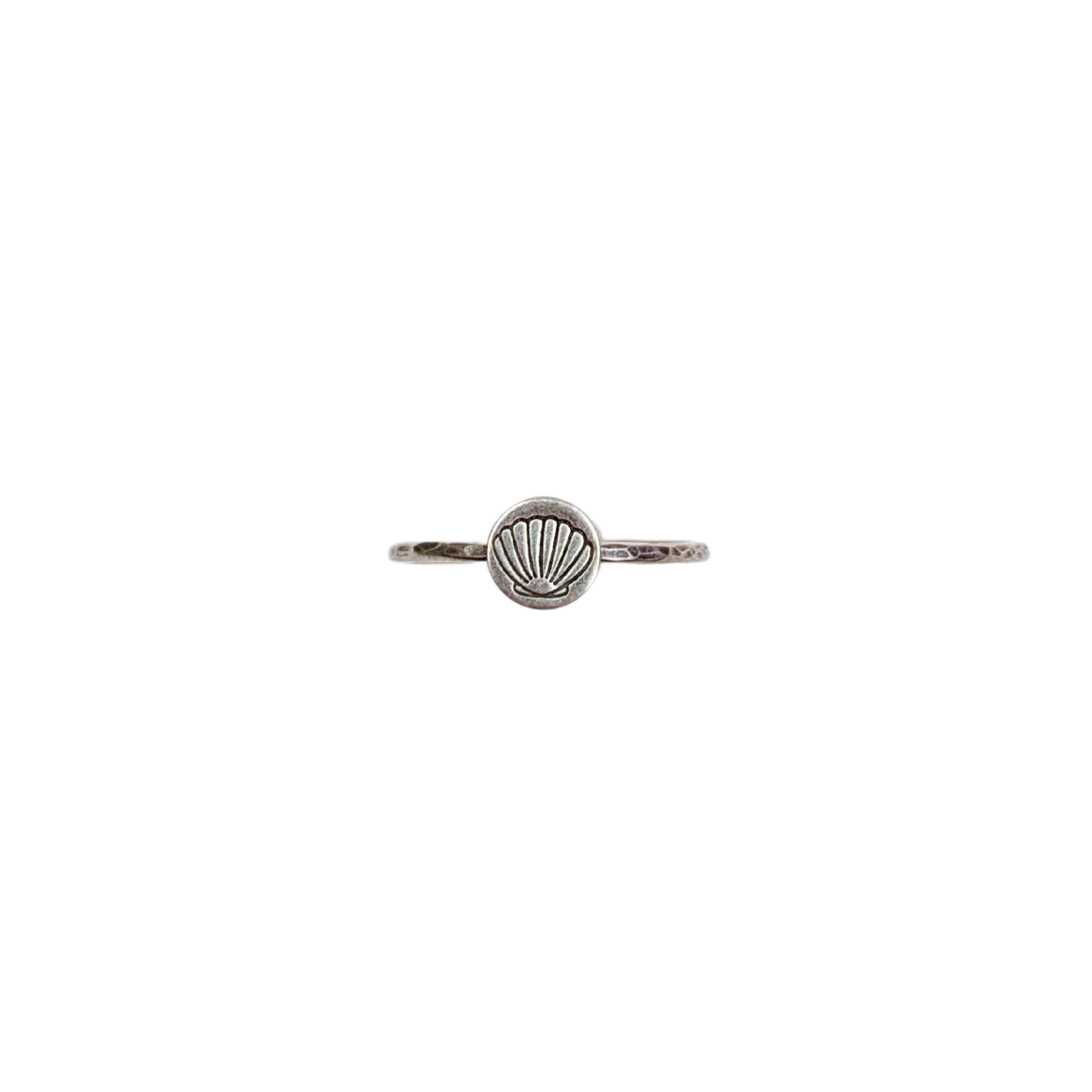 Poseidon's Treasure Ring Stamped Seashell Sterling Silver ring Shell