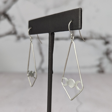 Load image into Gallery viewer, Framed Triple Moon Earrings ✧ Hekate New Moon
